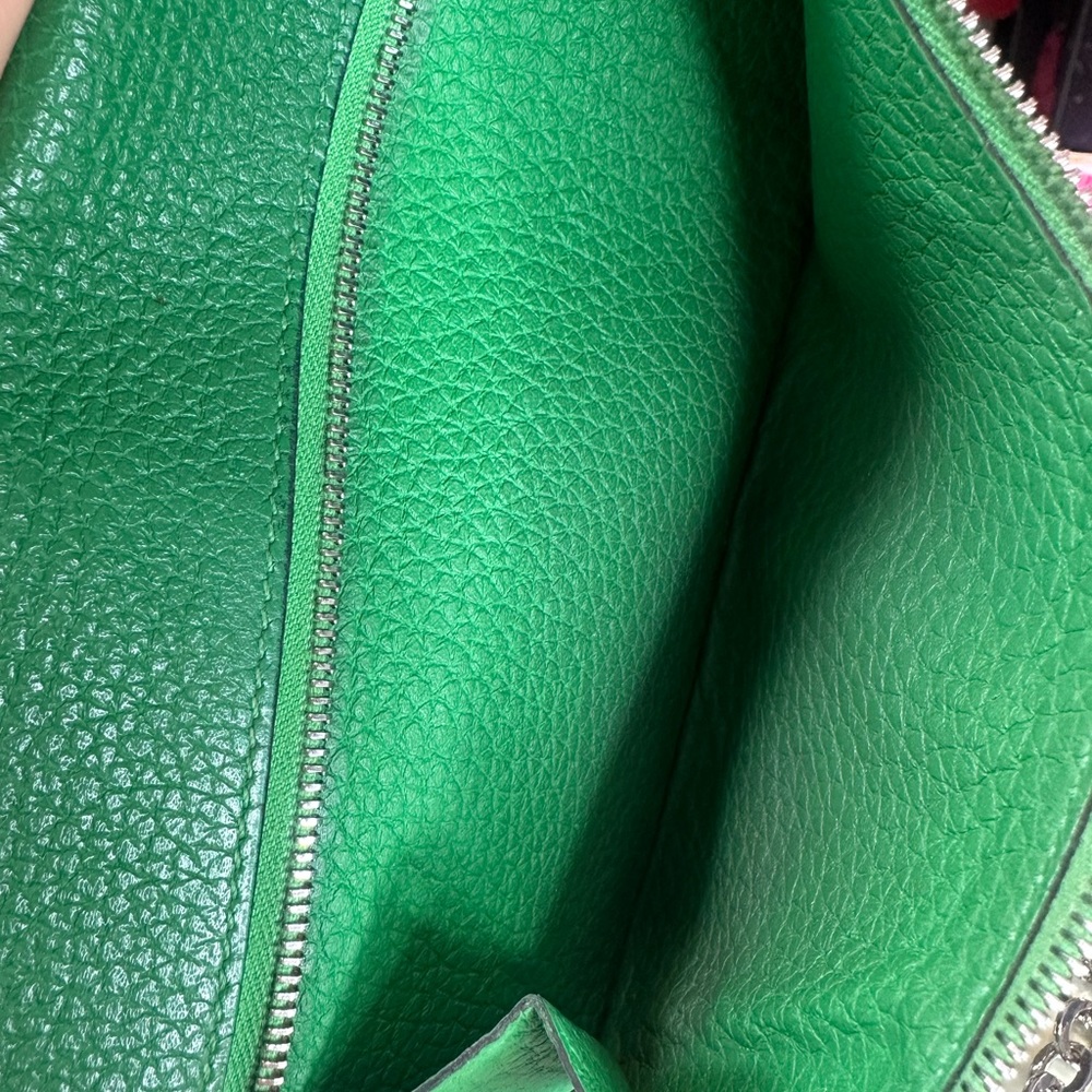 Hermes Green Crossbody Bag with Chain Strap - Picture 7 of 8